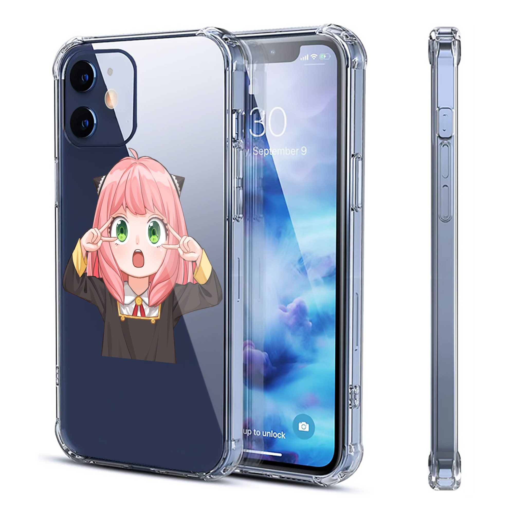 （画像用） SPY×FAMILY间谍家家酒 【iPhone 12シリーズ対応】透明スマホケース（クリアソフトケース）